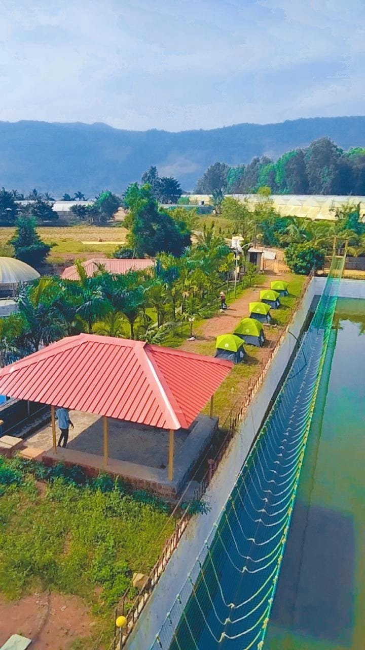 Camping top view